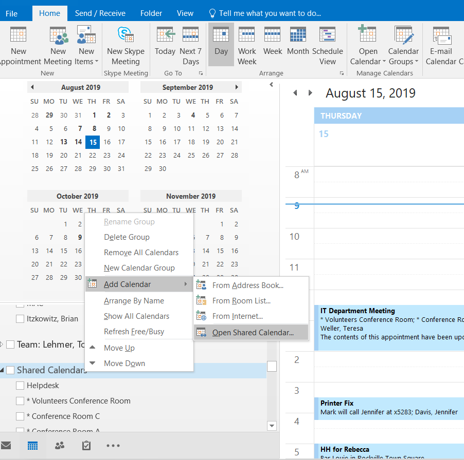 How To Add Shared Calendar In Outlook Goodwill International IT 