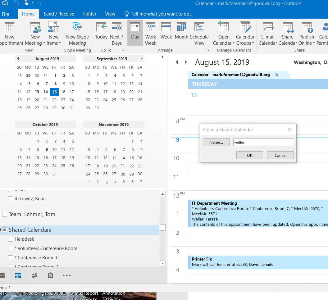 How To Add Shared Calendar In Outlook Goodwill International IT 