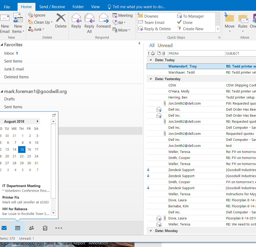 How to Add Shared Calendar in Outlook Goodwill International IT