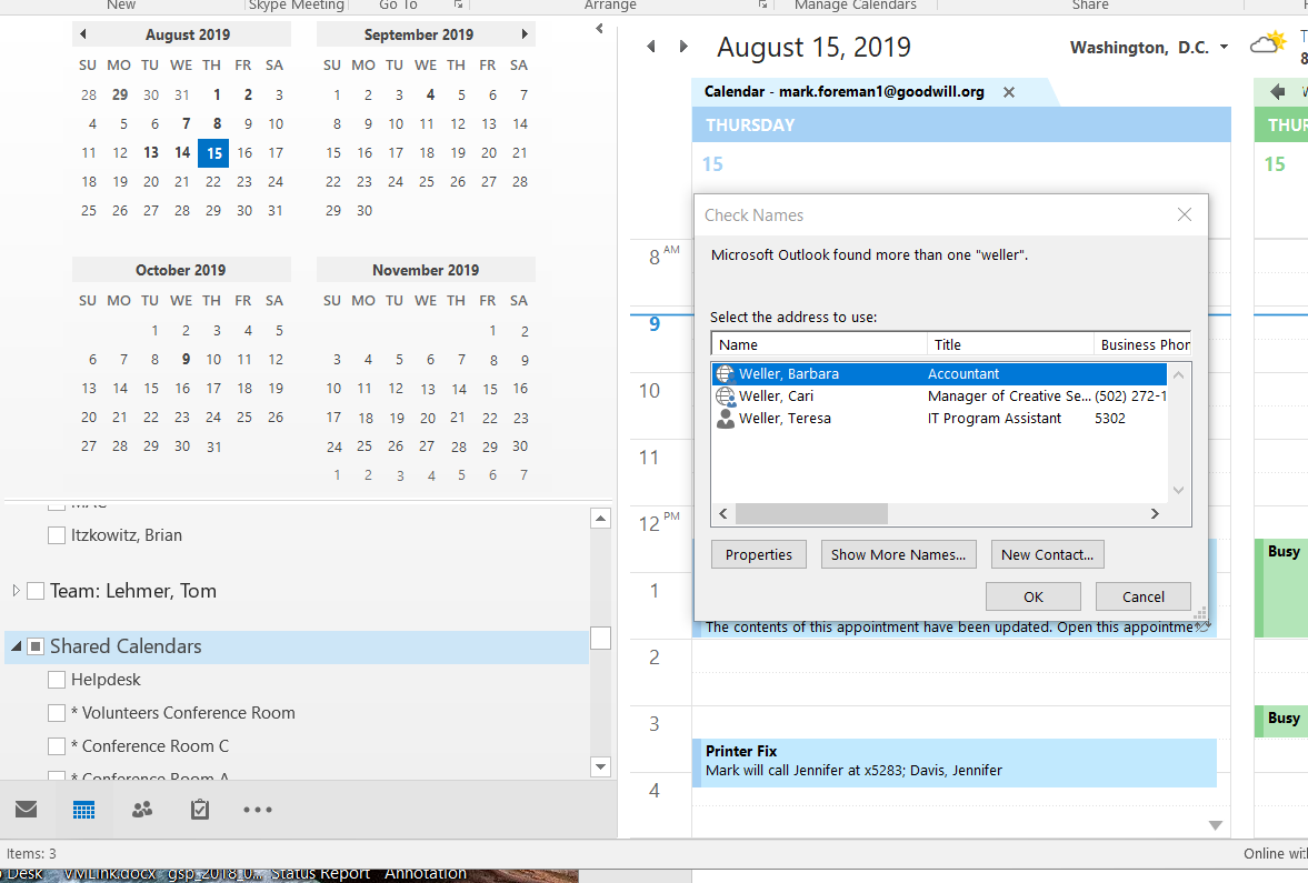 How to Add Shared Calendar in Outlook Goodwill International IT